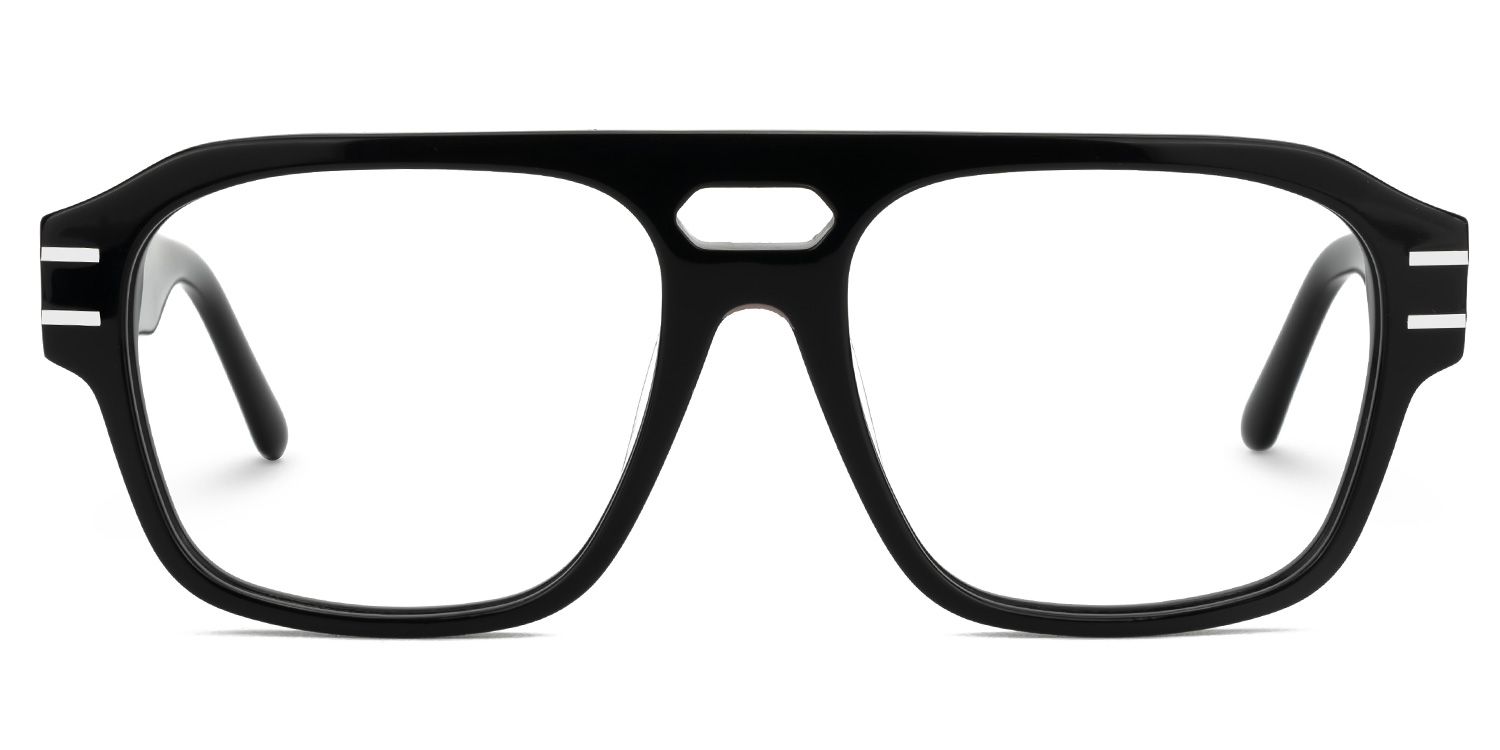 Haque Black Eyeglasses with Aviator Shape | ZEELOOL UK0