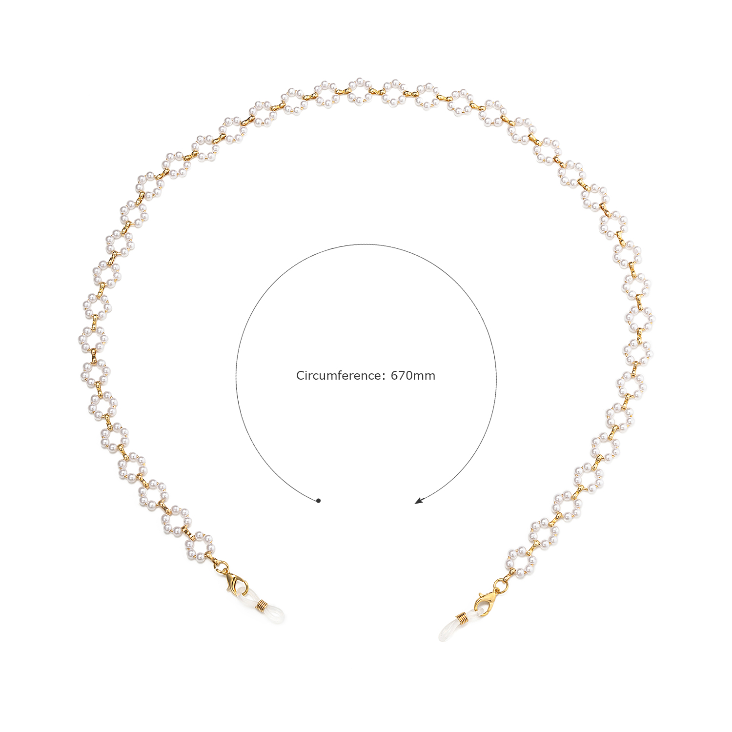 Simple Stylish Flower Shape White Eyewear Chains2