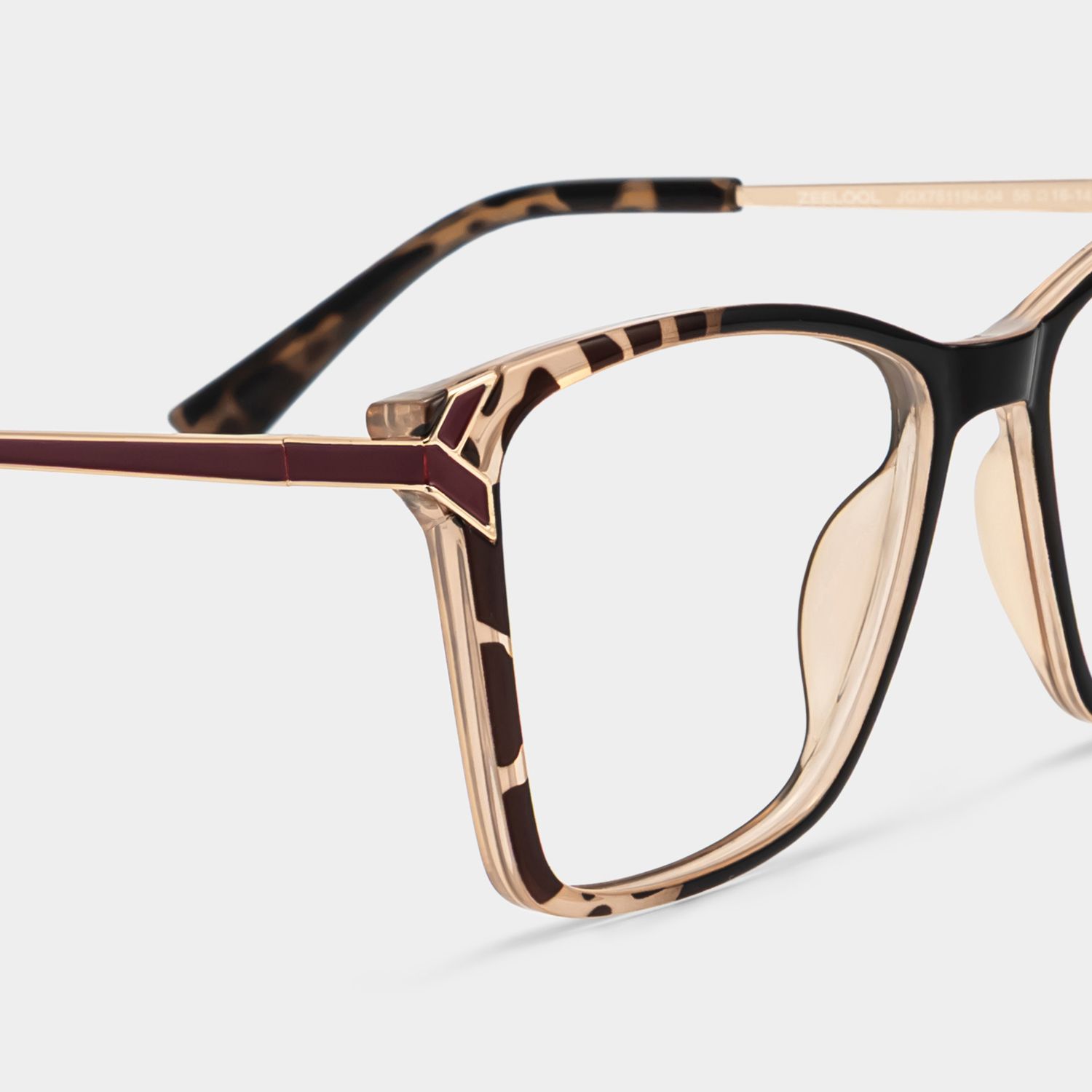 Tricee square Tortoise shell Eyeglass Frames For Women | Zeelool6
