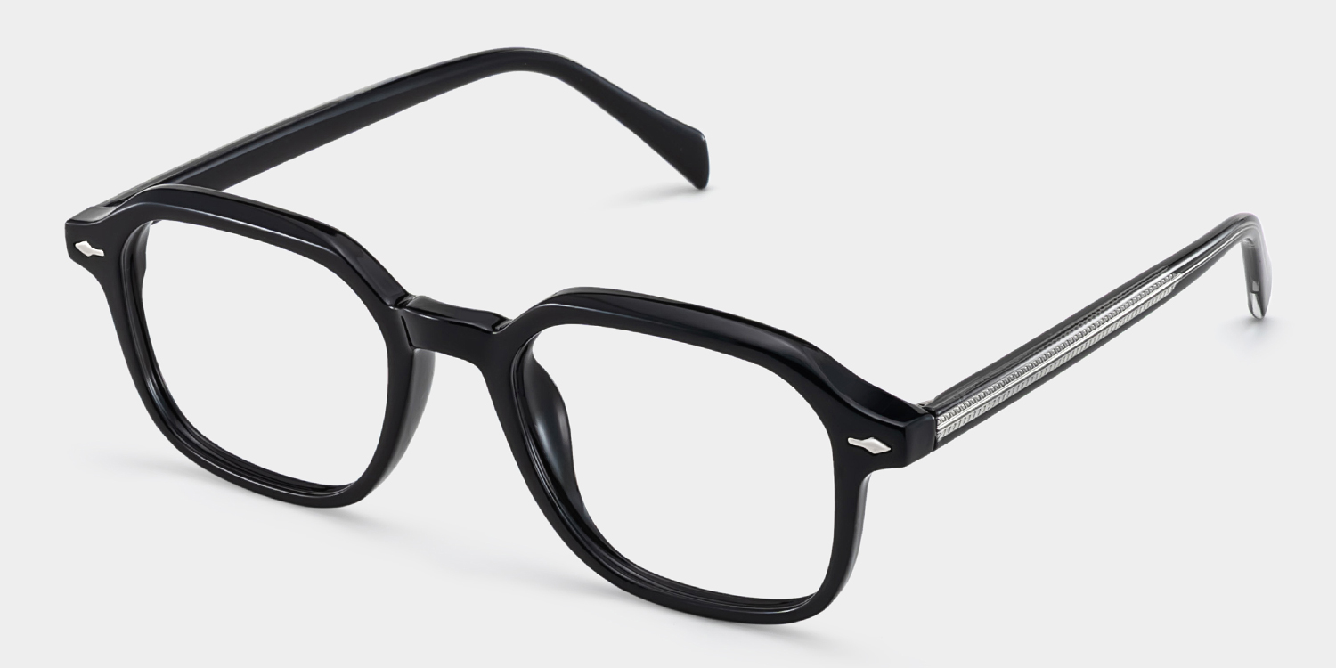 Josh Black Frame Glasses with Rectangle Frame Online | ZEELOOL3