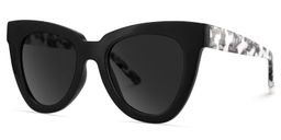 Yaser Cateye Black Sunglasses2