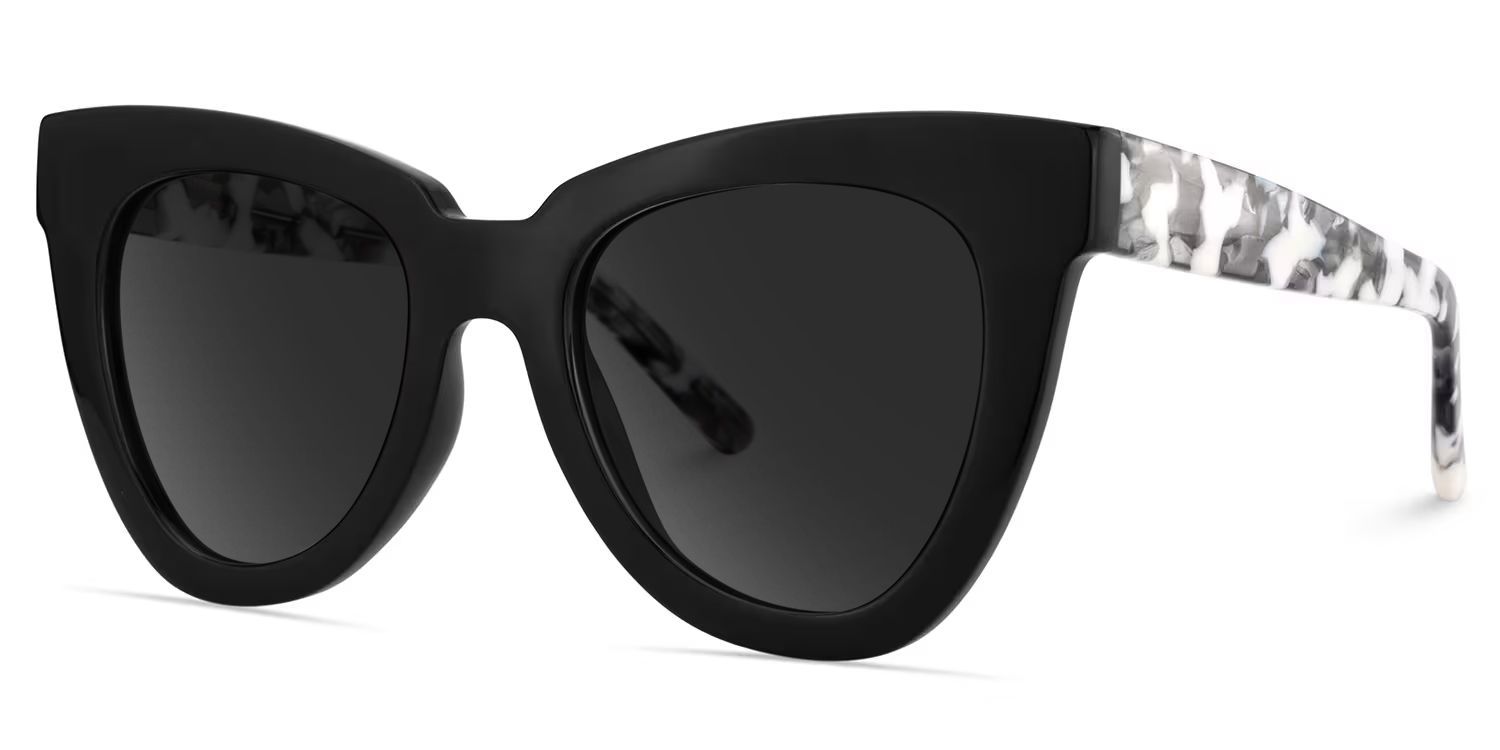 Yaser Cat-eye Black Eyeglasses and Acetate Frames2