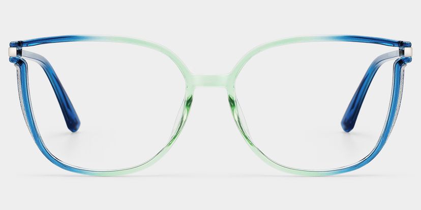 Rodz Square Blue-Green Glasses