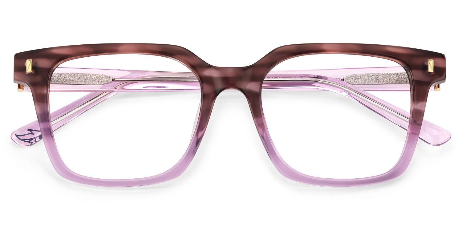 Pagel Purple Thin Frame Eyeglasses | ZEELOOL UK2