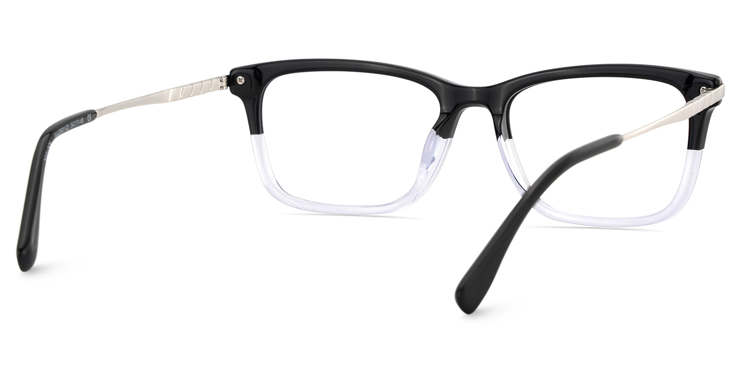 Zane Rectangle Black Crystal Glasses5