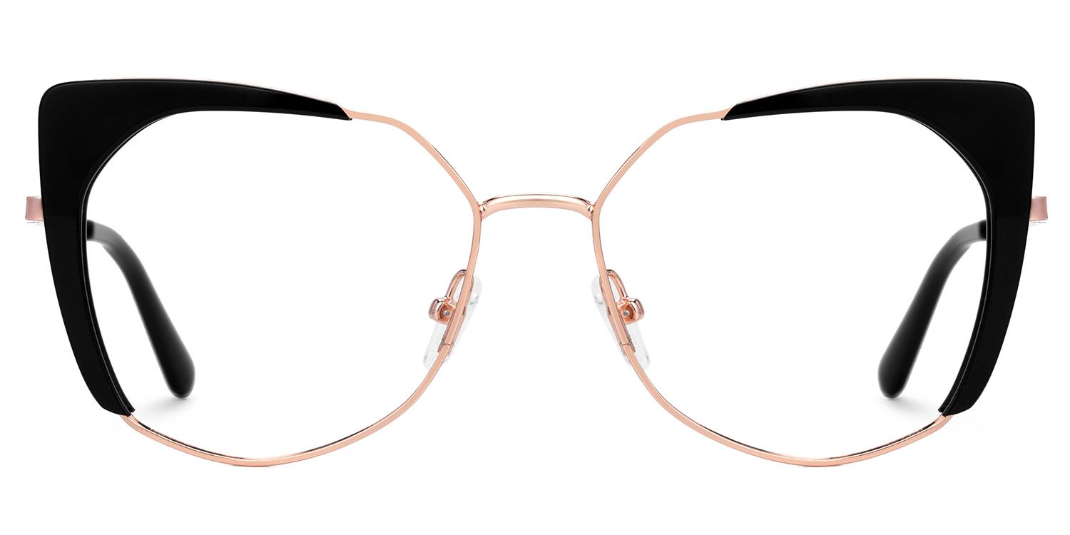 Ketty Prescription Black Frame Cateye Glasses | ZEELOOL UK0