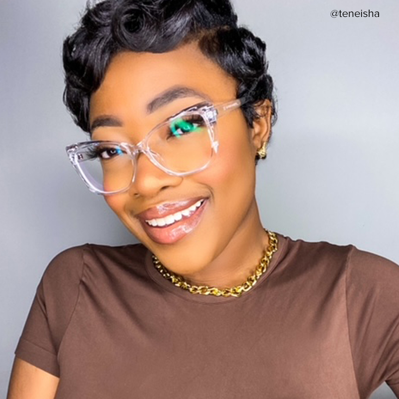 Farris Crystal Classy Cat eye Frame Glasses | ZEELOOL UK6