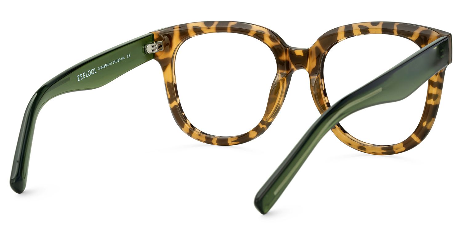 Harrell Square Tortoise Eyeglasses and Wide Frames3