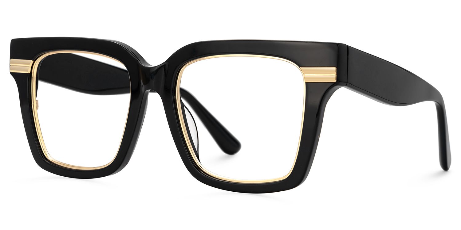 Taylor Square Black Color Frame Glasses for females | ZEELOOL UK1