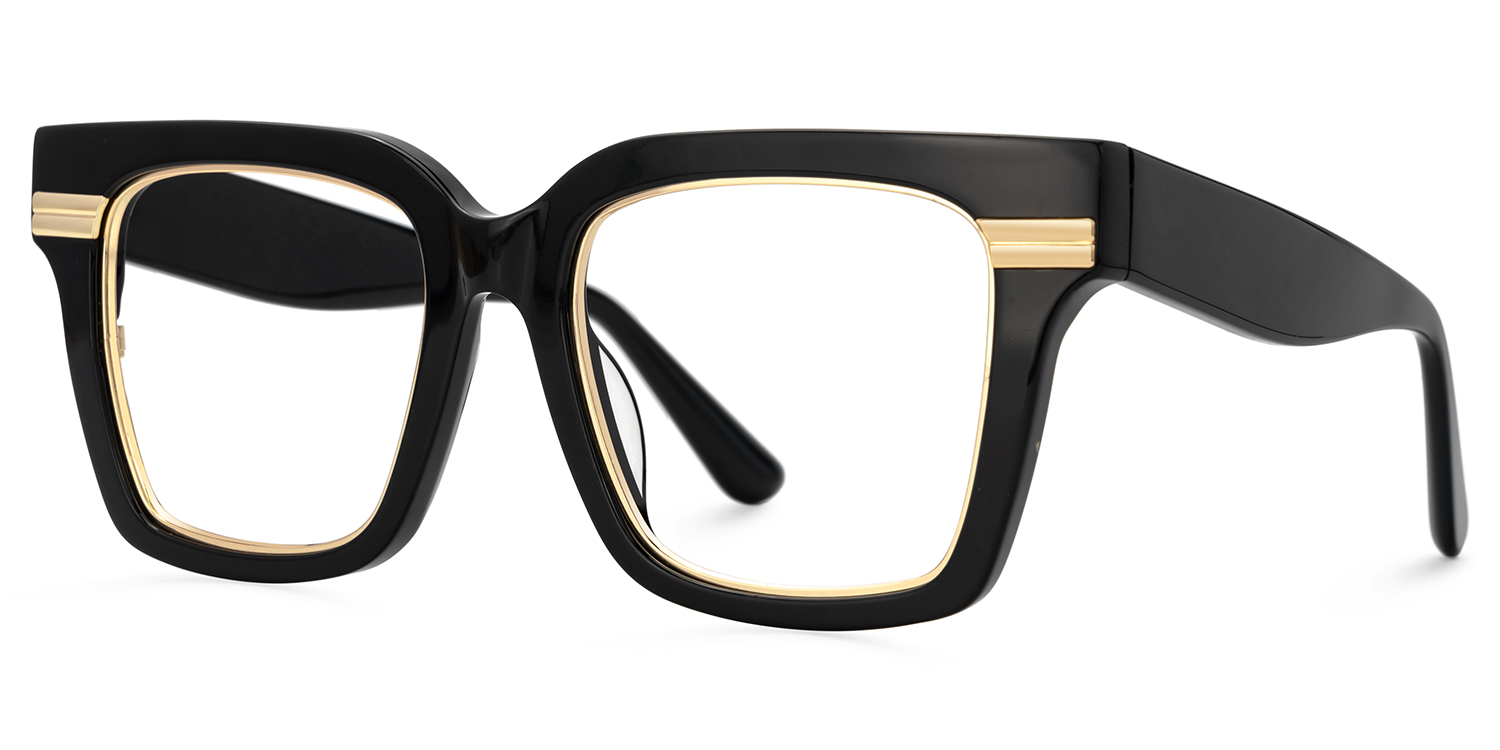 Taylor Square Black Color Frame Glasses for females | ZEELOOL UK1