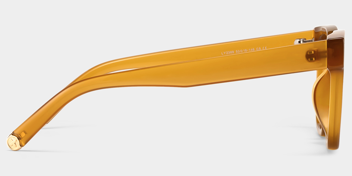 Azul champagne Frame Polarized Sunglasses with square Style Online | ZEELOOL UK3