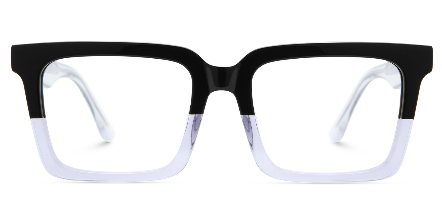 Black Crystal Square Frame Glasses - Hattie on Sale | ZEELOOL UK0