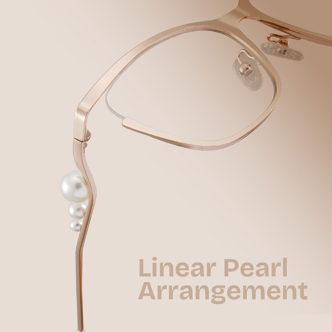 Aria Eyeglasses in Round Gold Frame | ZEELOOL UK2