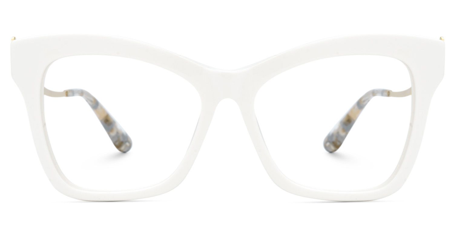 Elida Big White Glasses on sale | ZEELOOL UK1