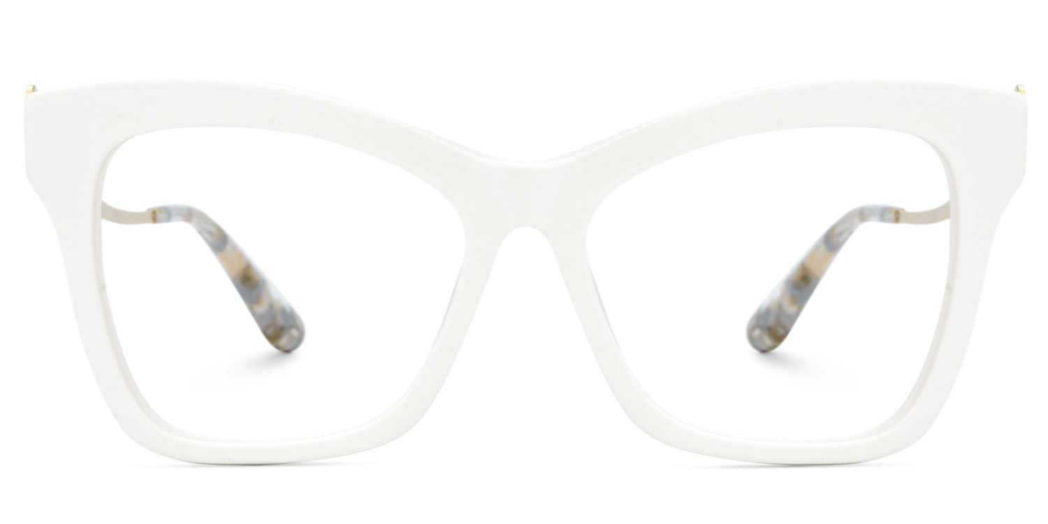 Elida Big White Glasses on sale | ZEELOOL UK1