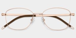 Nicole Gold Rectangle Glasses1