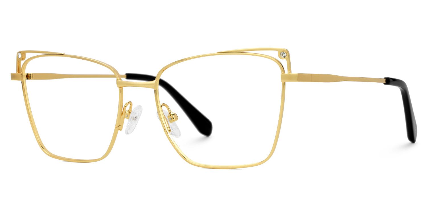 Rectangle Blue Light Blocking Glasses Metal Frame | ZEELOOL UK1