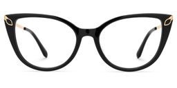 Pearce Cateye Black Glasses0