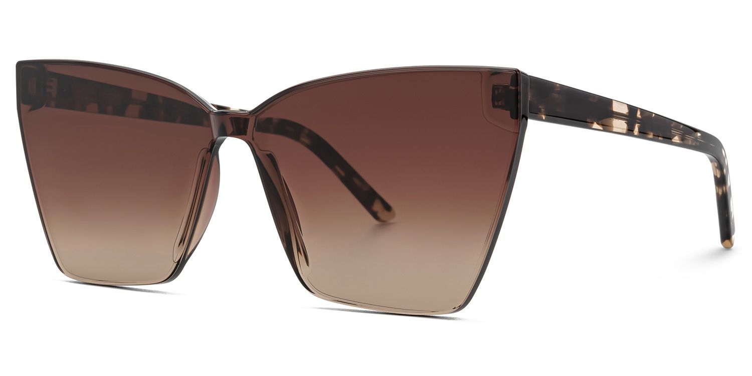 Liliane - Square Brown Frame Sunglasses1