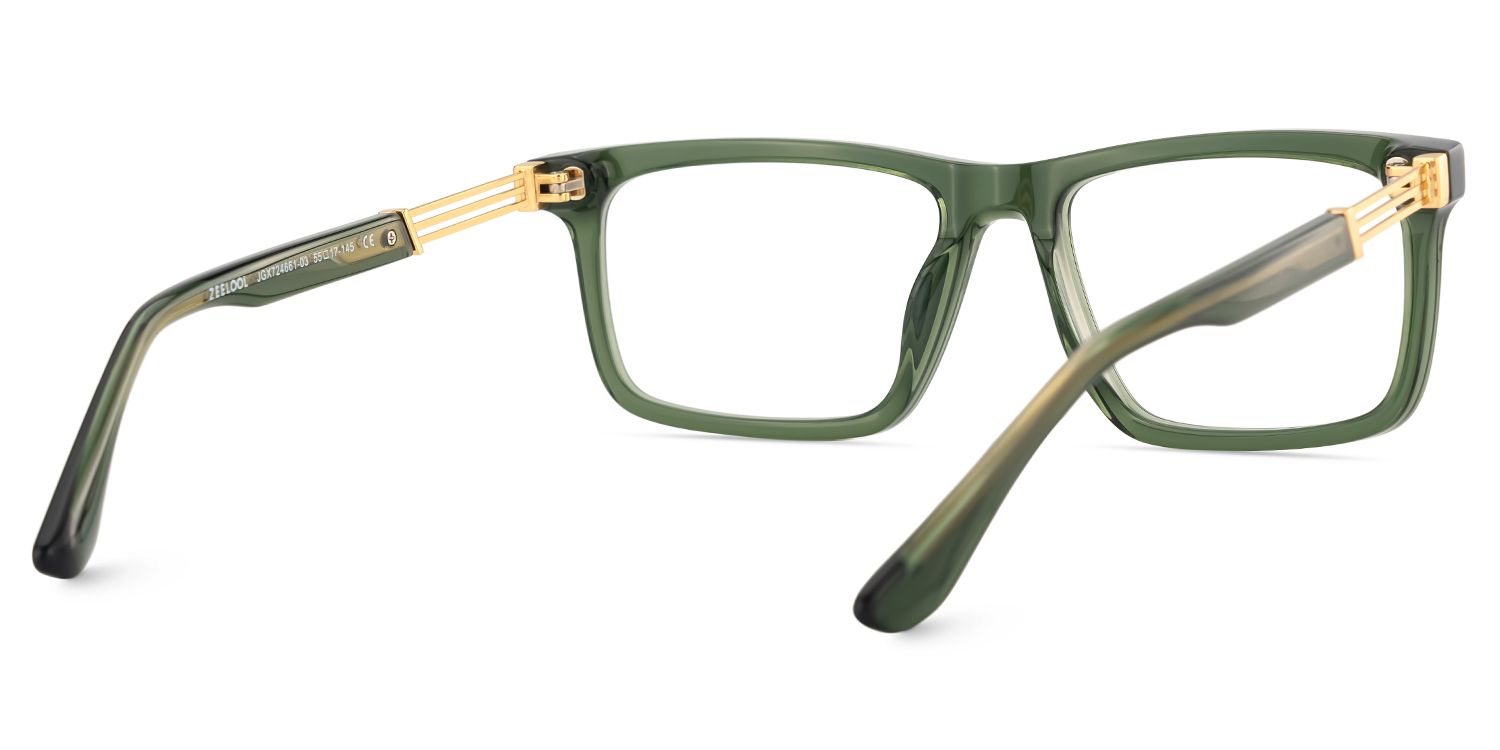 Emerson Eyeglasses in Rectangle Green Frame | ZEELOOL UK5