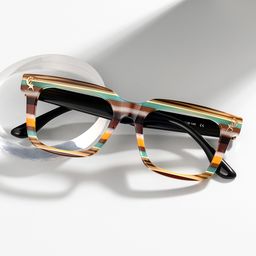 Lauffer Rectangle Multicolor Glasses0