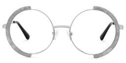 Crowe Round Silver Glasses0