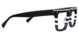 Laguer Rectangle Black Glasses4