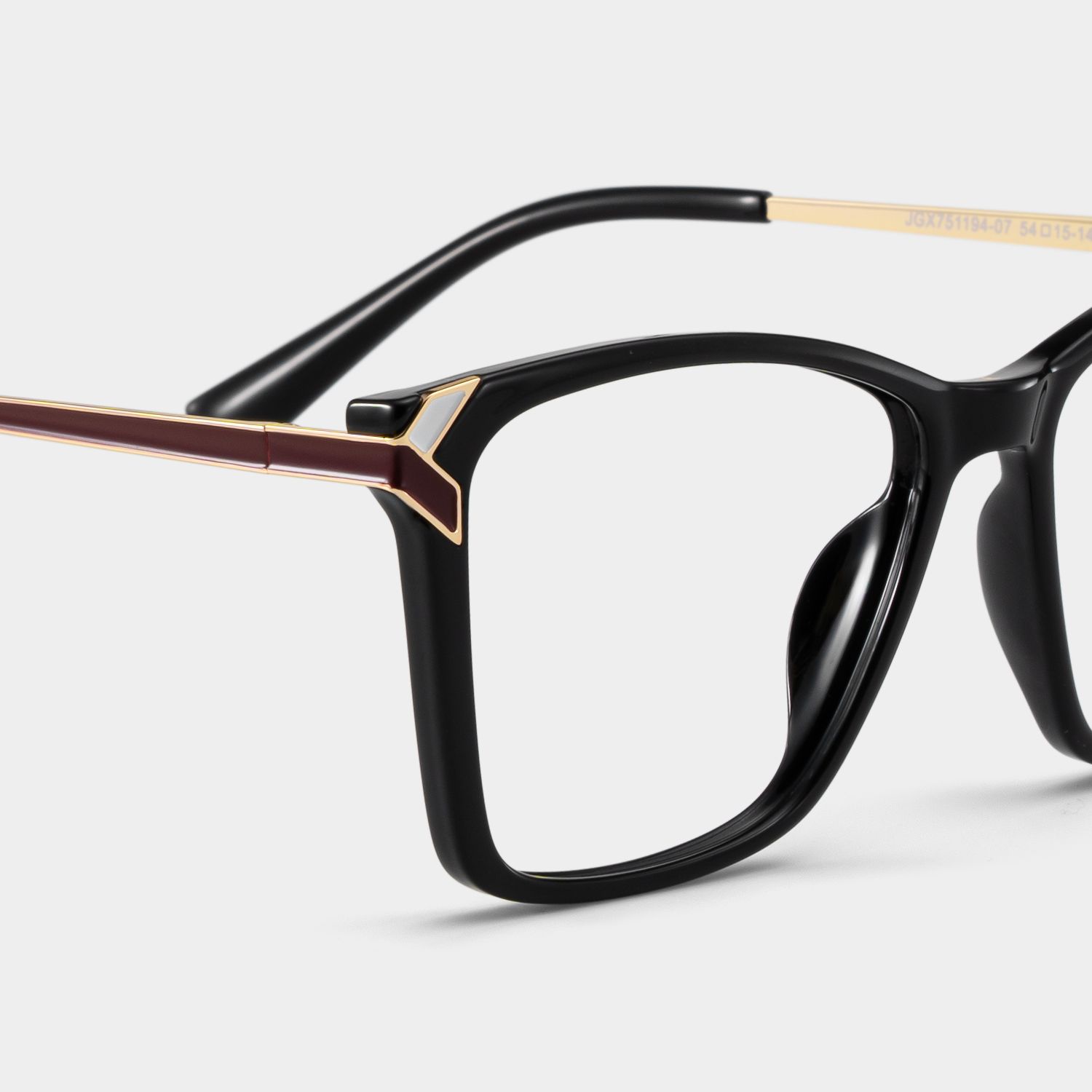 Mia thin black square frame glasses Online | ZEELOOL5