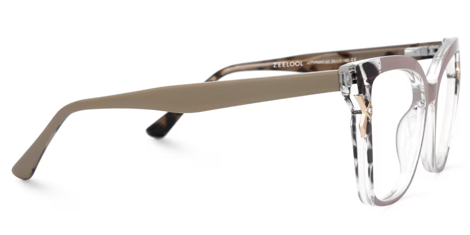 Pink Cat eye Glasses for Oval Face | ZEELOOL UK2