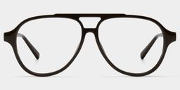 Drew Dark Brown Aviator Glasses0