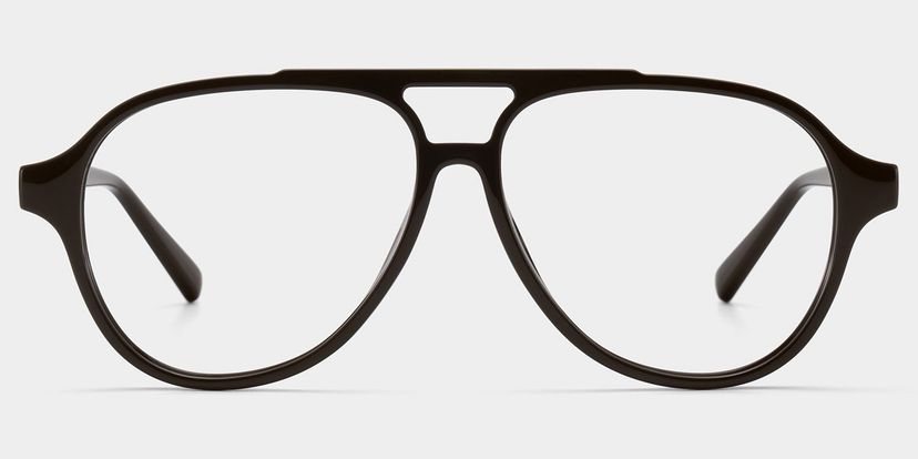 Drew Dark Brown Aviator Glasses