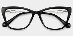 Celeste Black Cat-eye Glasses2