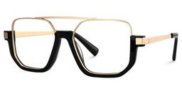 Oromiya Aviator Black Gold Glasses3
