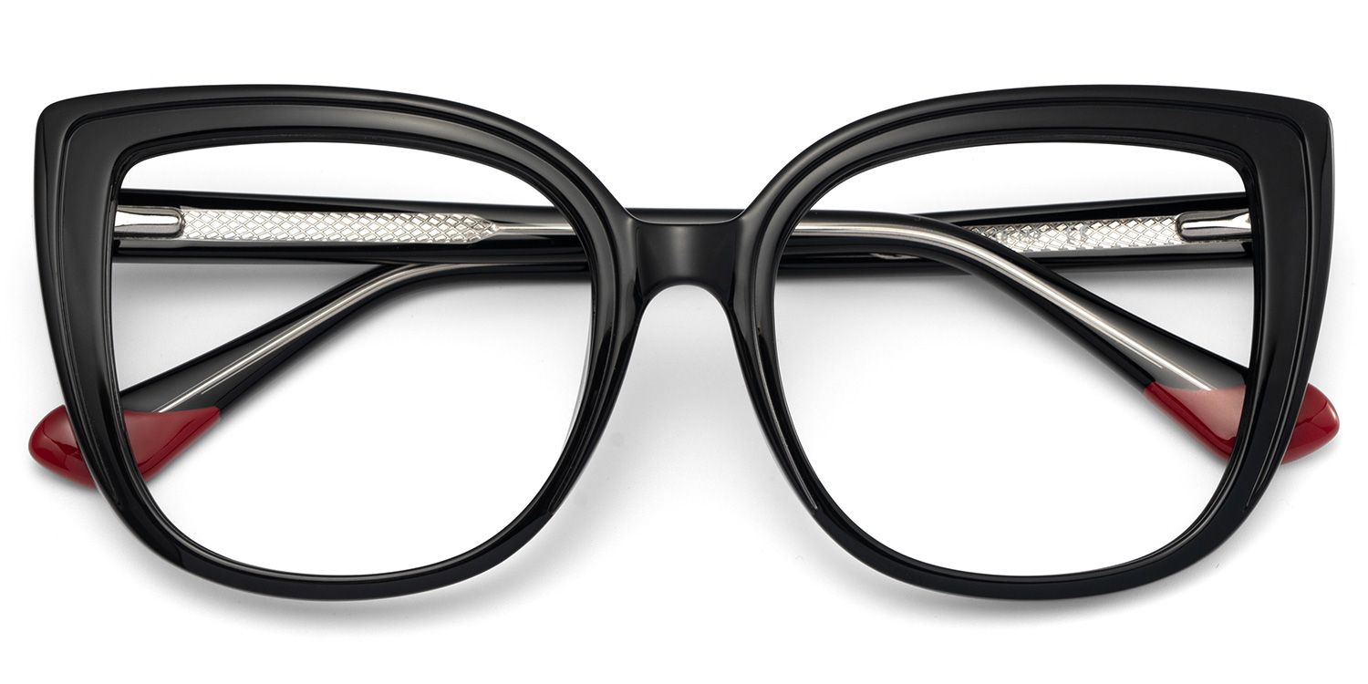 Fenn Cateye Black Glasses1