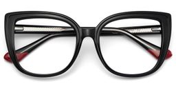Fenn Cateye Black Glasses1