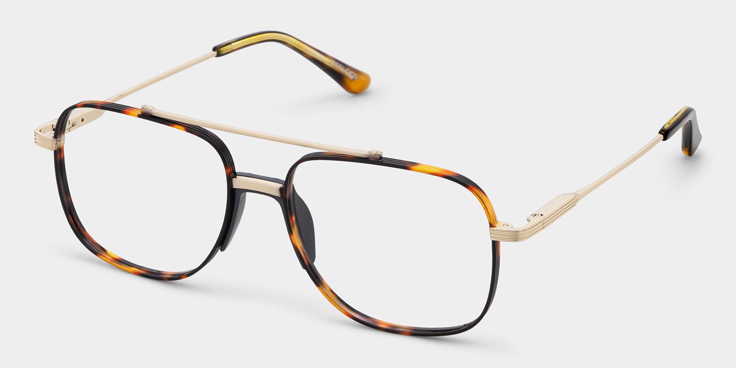 Poppy Tortoise Aviator Eyeglasses | Simple Varsity Look3