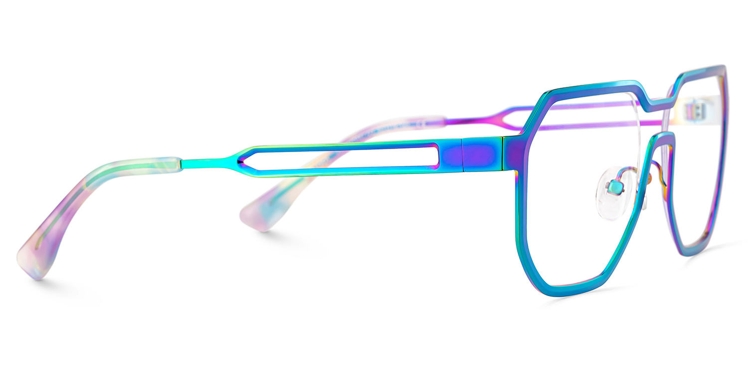Hype Geometric Iridescent Glasses5