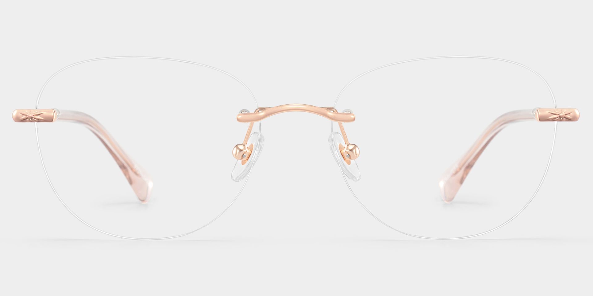 Jennifer Pink Gold Frame Glasses with Round Frame Online | ZEELOOL0