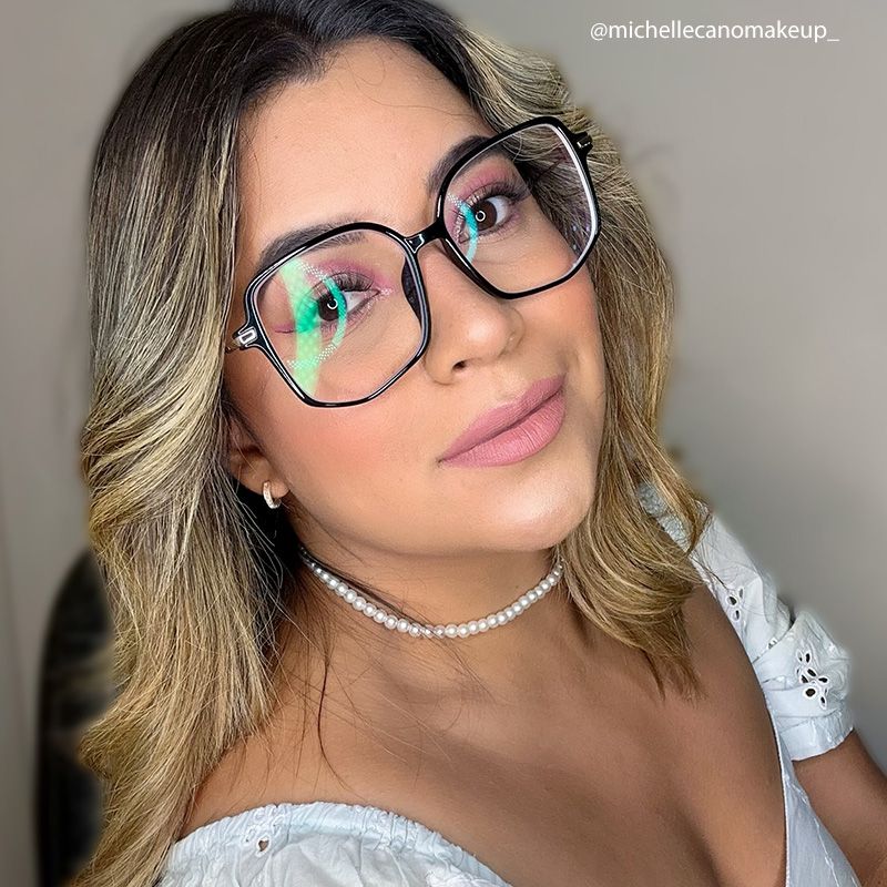 Payton Geometric Black Frame Glasses | ZEELOOL UK5