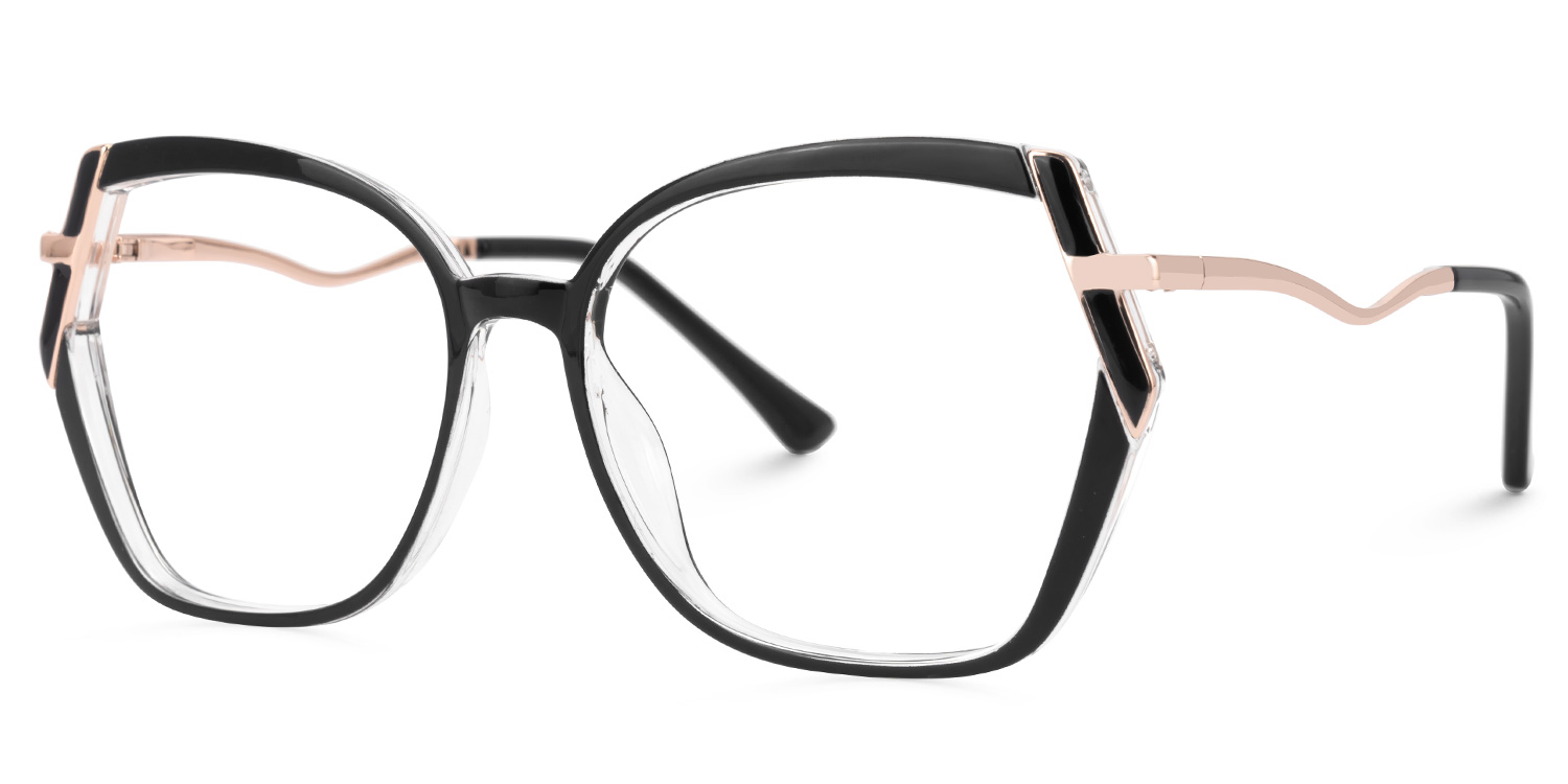 Jakara Geometric Black Glasses1