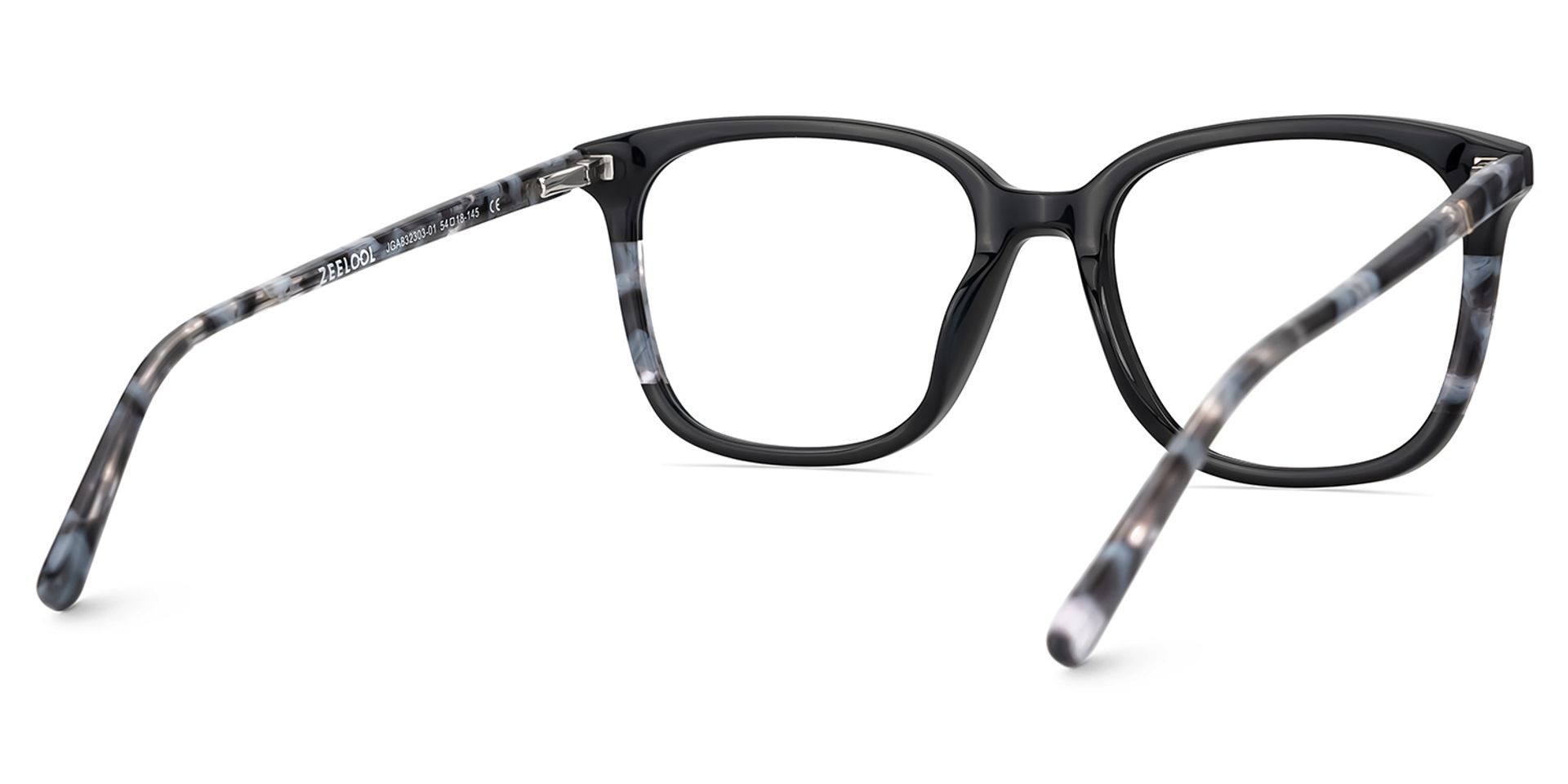 Finnley Acetate Black Frame Glasses with Square Shape | ZEELOOL UK5