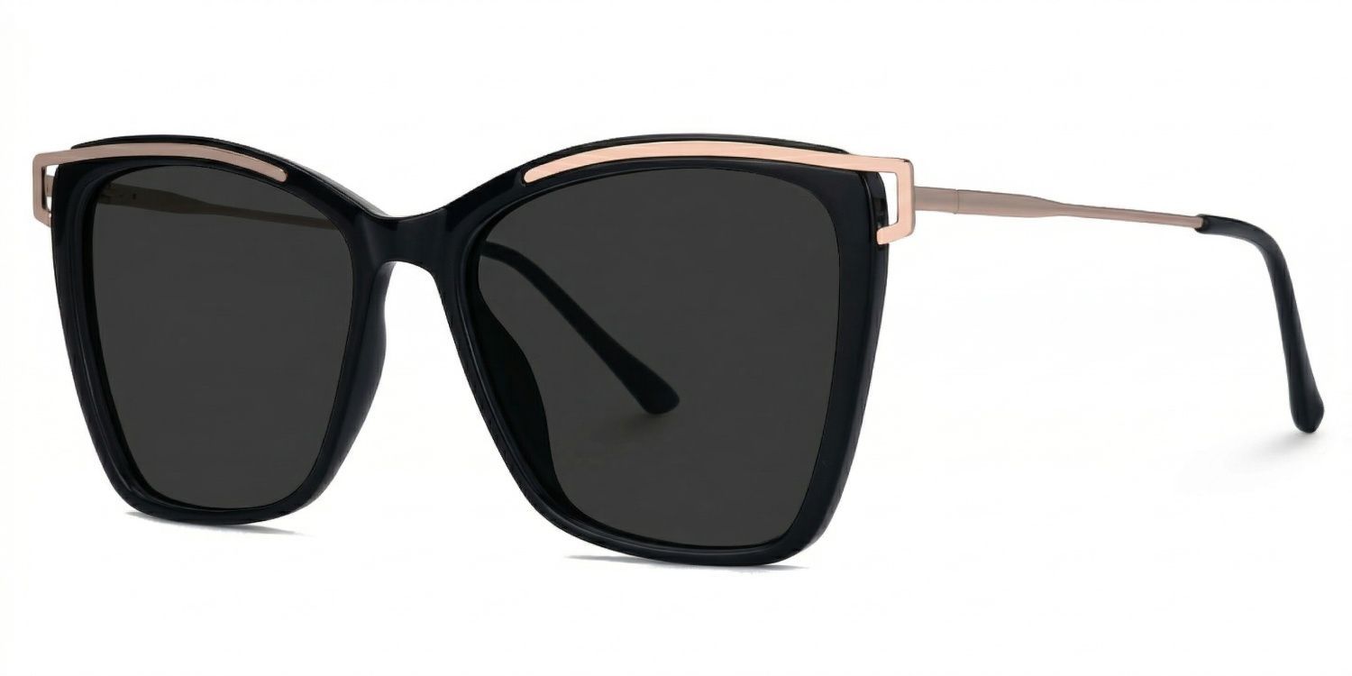 Krystle Square Black Eyeglasses and Glasses Frames1