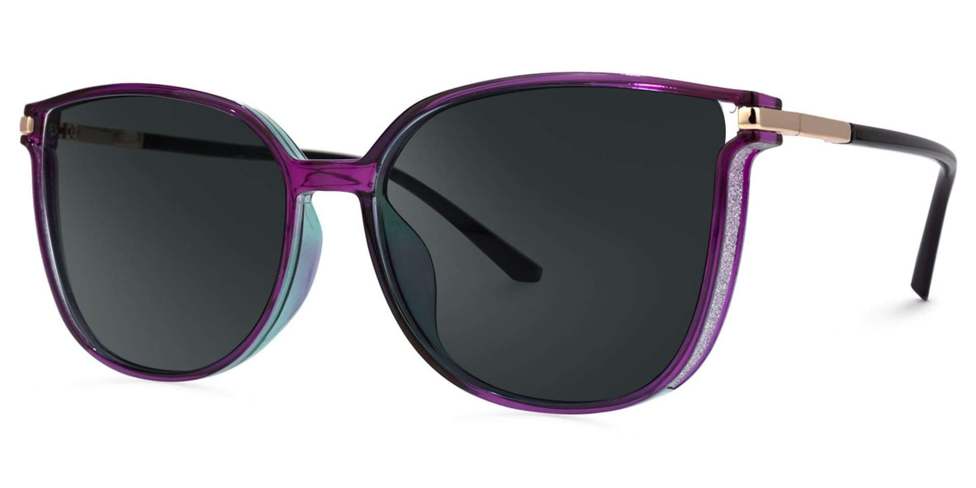 Rodz Square Purple Frame Sunglasses | Zeelool1