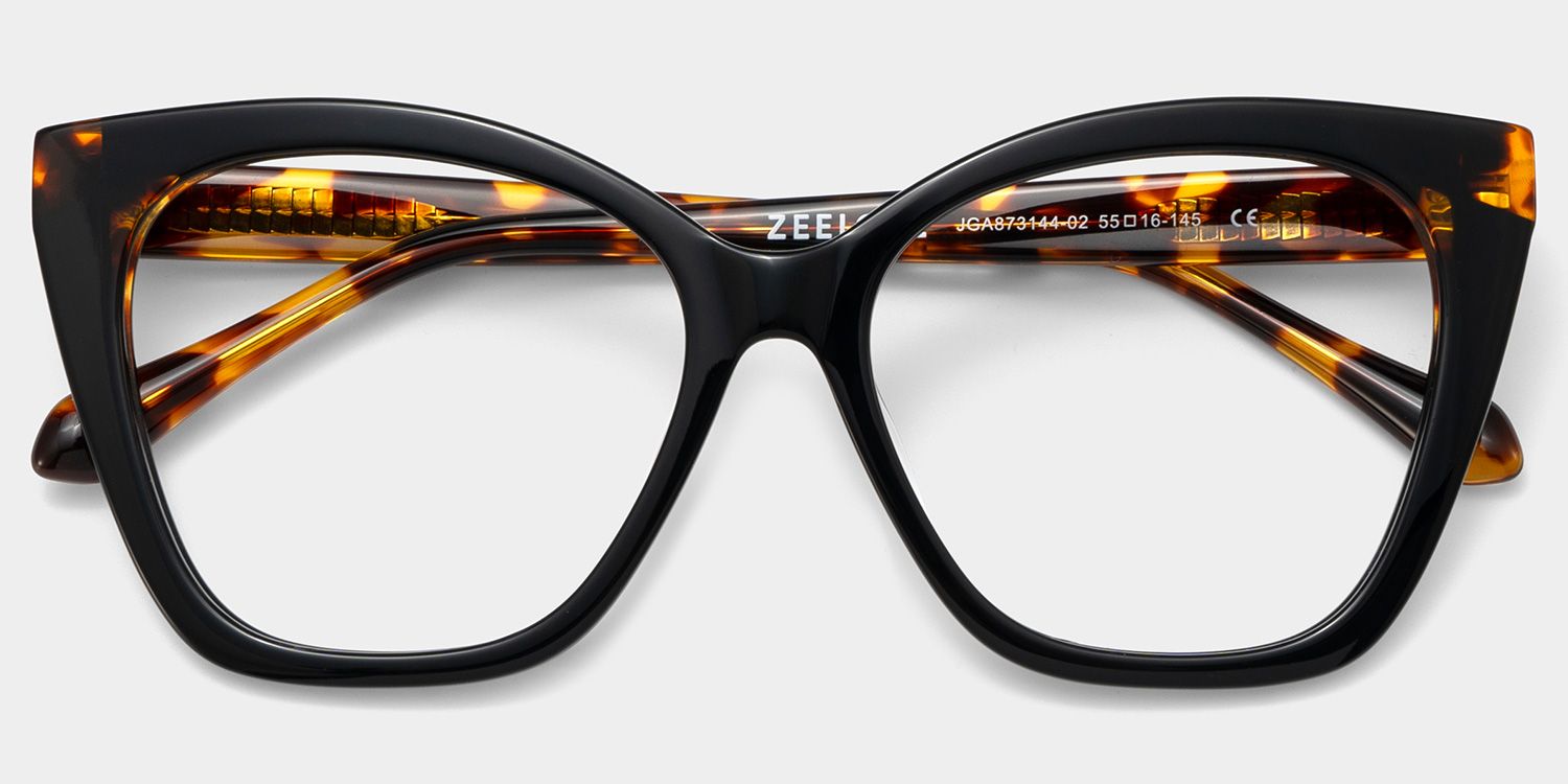 Kira Black Frame Glasses with Butterfly Frame Online | ZEELOOL UK2