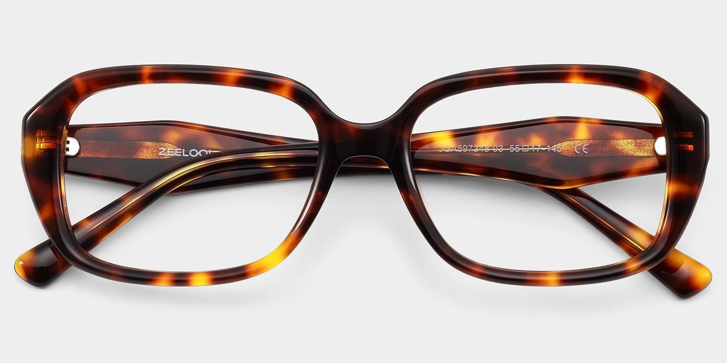 Rowan Brown Tortoise Rectangle Glasses for Women | ZEELOOL2