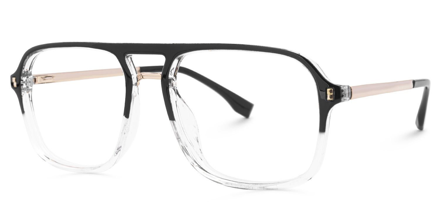 Aviator Kilworth Black-Clear Glasses deals -Zeelool Glasses1