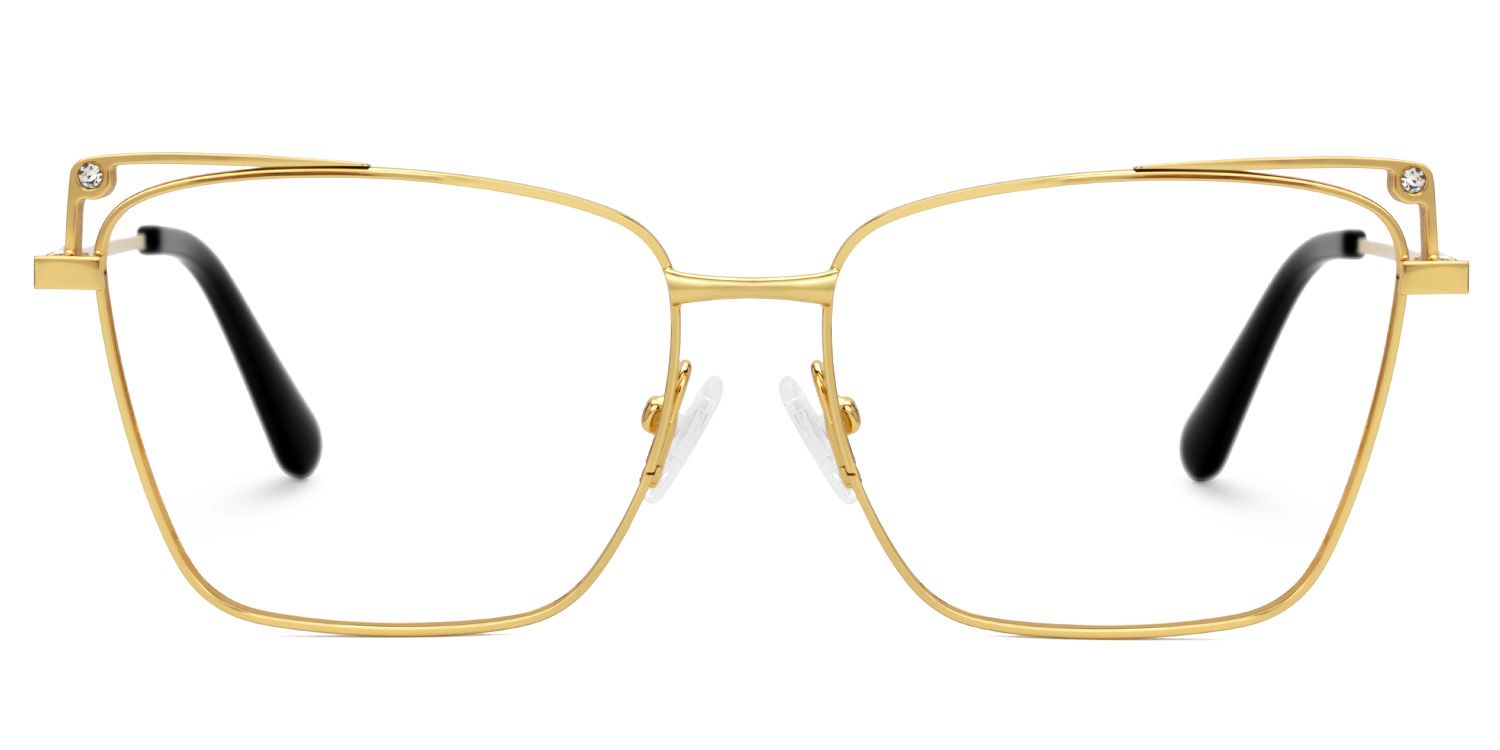 Rectangle Blue Light Blocking Glasses Metal Frame | ZEELOOL UK0