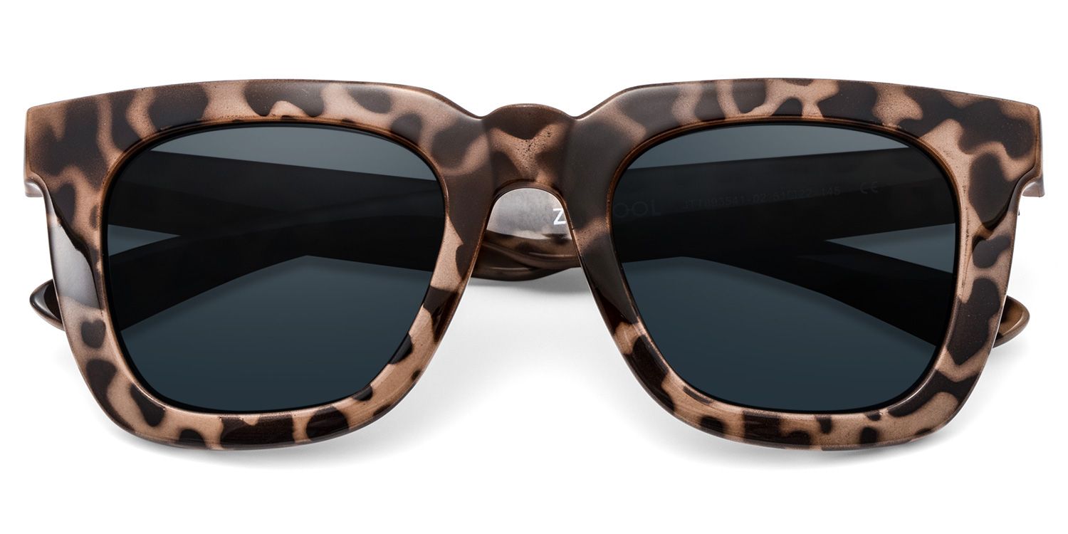 Clea Tortoise Rectangle Polarized Sunglasses for Driving | ZEELOOL UK1
