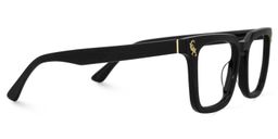 Bashir Rectangle Black Glasses4