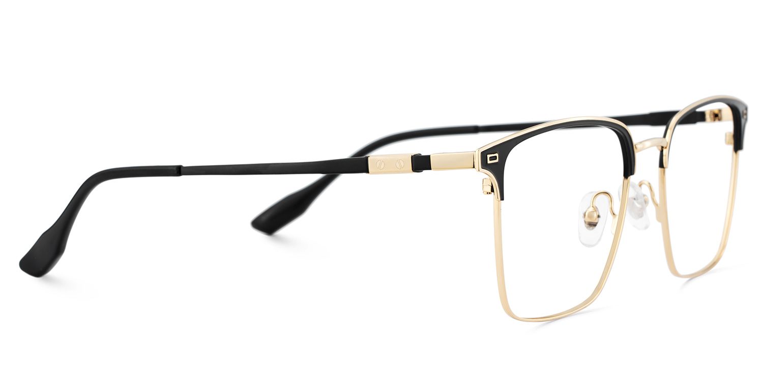 Dawson Black Rectangle Prescription Glasses | ZEELOOL UK4